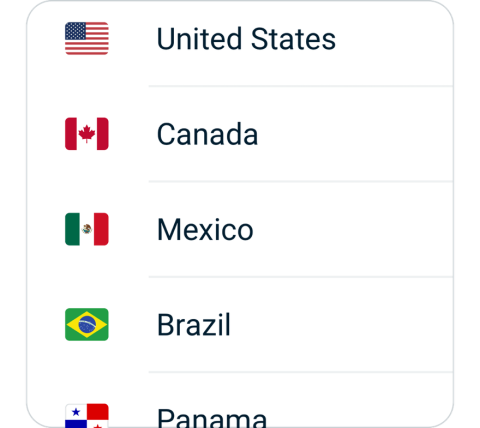 QihaoVPN connect step 2, choose VPN server location